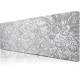 Klasse Pro - 6 Farklı Model Dikişli Kenar 70x30 cm Oyuncu Gaming Mouse Pad (White Map Lines)