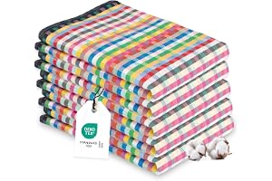 ZOLLNER Uppsättning av 5 diskhanddukar – färgglada – 50 x 70 cm – 100 % bomull – tillverkade av restgarn – 60 °C tvättbara – hotellkvalitet – Standard 100 by Oeko-TEX®