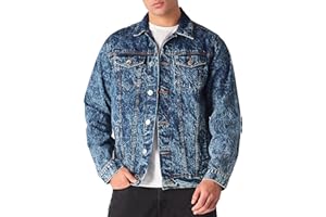 JMOJO - Western Denim Jacket Mens | Classic Trucker Denim Jackets For Men UK | Casual Outerwear mens jackets - Mens Jackets With Pocket | Button Down Mens Denim Jackets | Jean Jackets Mens