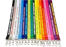 Printed Lanyards Personalised Custom Any Text Colour Lanyard Safety Break ID Card Holder. Visitor Security Company Event Gig 