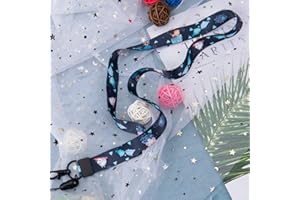 WLOT Courroie de Cou de Lanière, l'impression Recto-verso en Couleur et Idéale Pour Les Clés de Badge D'identification Mobiles Mp3 USB Holder(style 25)