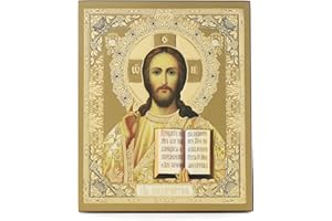 NKlaus Jésus-Christ Icône en bois 10x12cm chrétien orthodoxe 11366