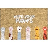 Monnhein Tasarımlı Dekoratif Kapı &ouml;n&uuml; Paspas, Dış Mekan/Ev İ&ccedil;i/Banyo/Mutfak/Yatak Odası/Giriş Paspasları (Wipe Your Paws, 45X