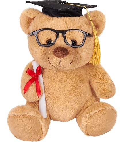 Orsacchiotto Con Toga E Cappello Per Laurea – 23 Cm – Peluche Morbido Regalo Per Laureati – Gadget Simpatico