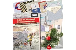 Hidden Games - Calendario dell’Avvento Enigmi e Misteri - Il Giro del Mondo del Professor Leonardo - Italiano - 1-6 persone dai 14 anni in su - 24 enigmi individuali