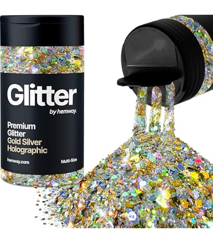 Glitter Bronzo Marrone Hemway 120g - 5 Misure Per Resina E Nail Art