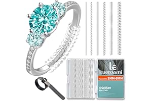 KUEROAMI Ring Verkleinerung - 12 Stück 6 Größen Ringverkleinerer Unsichtbar - Transparent Silikon Lose Ringgrößenversteller für Männer Frauen - Ring Kleiner Machen Size Adjuster