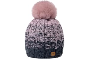 MFAZ Morefaz Ltd Femme Homme Beanie Chapeau Hat Pom Pom Bonnet d'hiver Chaud Doublure Polaire