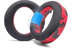 WC Freeze Pulse 3D - chłodzące żelowe nauszniki kompatybilne z Sony PS5 Pulse 3D, wyprodukowane przez Wicked Cushions | Grubsze poduszki i szersze otwory | Red Camo