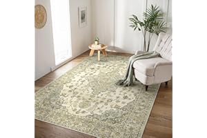 BEIMO Waschbarer Rutschfester Teppich 80x150 cm, Vintage Boho Stil, Leichte und Farbechte Matte, Strapazierfähiger Bodenläufer für Flur, Eingangsbereich, Wohnzimmer und Hochfrequentierte Bereiche