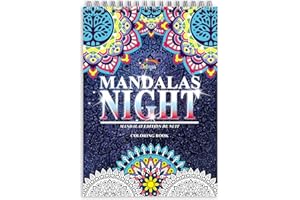 Colorya Mandala Édition Nuit - A4 - Livre de Coloriage pour Adulte - Mandalas a Colorier Anti Stress, Zen - Cahier de Coloriage - Occupation pour Adulte