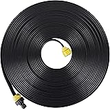 3 Kammer Beregnungs Sprühschlauch / Bewässerungsschlauch / Beregnungsschlauch 20 m, schwarz mit Armaturen