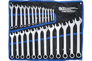 BGS Technic Pro+ DIN 3113A - Set di chiavi combinate, 6-32 mm, confezione da 25