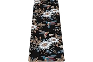 LaiEr Tapis de yoga de voyage portable, tapis d'entraînement léger et pliable – Idéal pour le yoga, le pilates, le bikram, les étirements, l'entraînement et l'exercice (183 cm x 61 cm x 1.5 mm)