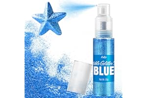 ‎LIMINO Essbarer Glitzer Spray - 22g Lebensmittel Glitzer Essbares Glitzerpulver für Getränke, Kuchen Dekoration, Macarons - Lebensmittelfarbe Glitzer Pulver Edible Glitter für Cocktail, Cupcakes (Blau)