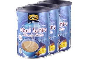 KRÜGER YOU Krüger Chai Latte Classic India Vanille-Zimt, Milchtee, Teepulver, Instant Tee, 3 x Dose, 8971