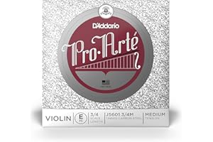 D'Addario Bowed Corde seule (Mi) pour violon D'Addario Pro-Arte, manche 3/4, tension Medium