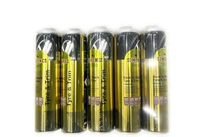 SIMONIZ Back to Black Tyre Shine 600ml Restore & Protect Tyres Durable Gloss Finish (5 x 600ml Can)