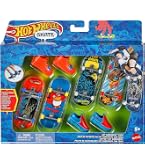 Hot Wheels Skate Tony Hawk Set – 4 Boards + 2 Paar Skateschuhe – Für Finger-Skating & Stunts