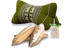 ‎LIVASIA livasia Neck Support Pillow, Bone Cushion, Neck Pillow, Bone Shape, Sofa Cushion, Reading Cushion with Kapok, Cushion for Garden and Balcony, Travel Pillow, Handmade, Diameter 12 - 15 x 32 cm