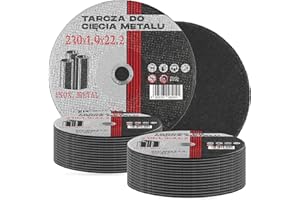 INSTALGURU 25x Disco de Corte Metal 230 mm x 22,2 x 1,9 mm Acero Metálico INOX Hierro Chapa Discos Amoladora Angular Herramientas Eléctricas