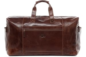 SID & VAIN XL Reisetasche Bristol aus Premium Leder I Sporttasche groß XXL groß für Herren I Weekender Kabinengröße handgefertigt