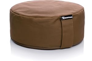 BODYMATE Meditation Cushion/Yoga Pillow D31cm H13cm – Removable washable 100% Cotton Cover - Inner cotton bag filled with buckwheat husks
