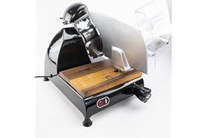 BERKEL / PALATINA WERKSTATT Berkel Red Line Serie 220 - Rebanadora con lijadora integrada, incluye tabla de madera de barril de 30 x 18 cm