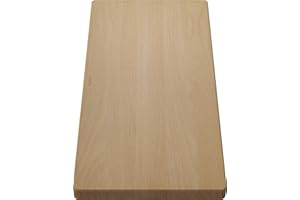 BLANCO 218313 Holzschneidbrett aus massiver Buche, passend Spüle, Zubehör für das Waschbecken in der Küche, Buchenholz, 546 x 266 x 34 MM
