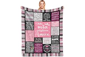 YESTUTI Regalo Amica, Regalo Migliore Amica Compleanno, Regali Divertenti per un Amica Speciale Originale, Idee Regali Originali per Amiche Rappresentante di Classe Donna, Amicizia Coperta 150x130CM