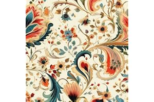 ICYEHAO Papel Pintado Autoadhesivo Boho,44 x 300cm Papel Tapiz Vintage de Hojas Florales Multicolores con Fondo Beige para Muebles Paredes en Baño, Sala de Estar, Dormitorio, y Muebles
