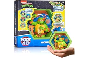 WOW! PODS - Figurine 4D Tortues Ninja Michel-Ange, Figurine Unique à Collectionner à tête branlante Qui éclate de Leur Monde dans Le vôtre, Mur ou étagère, série 1 n° 432