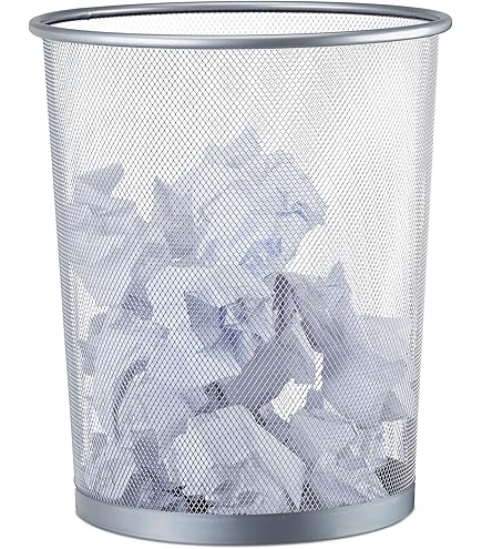 Pattumiera A Rete Ram Da 20 Litri - Acciaio, Per Ufficio, Casa, Bagno, Cucina, Argento - Foto 10