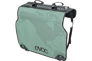 EVOC TAILGATE PAD DUO pour le transport de vélos dans le pick-up (transport de vélos, fixation sûre de 2 vélos, accès au levier de la trappe de chargement, protection du pick-up et du vélo)