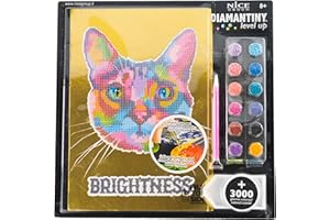 DIAMANTINY Level Up - Nice Group Creative Art, Diamond Painting Kit crea il mosaico, POP, Gatto