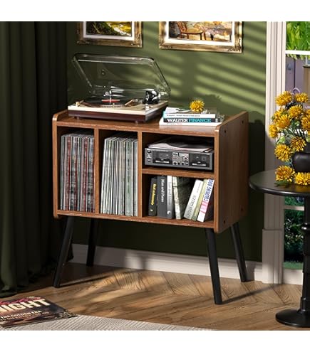 LAPOOH Platenkast Sonoma Eiken 100x38x48 cm Engineered Hout, Media- opslagmeubels, Platenkast, Platenopbergkast-831976