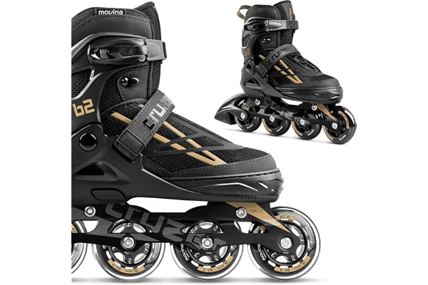 Movino Patins à roulettes en Ligne Cruzer B2 Réglables pour Femmes, Filles et Garçons, Modèle Loisir pour Adultes, Grandes Roues de 76 mm