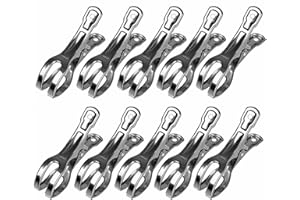 QH-Shop Playa Toalla Clips, Pinzas Toalla de Playa de Acero Inoxidable Durable Resistente para la Ropa Pesada y el Lavarse 10pack 11cm