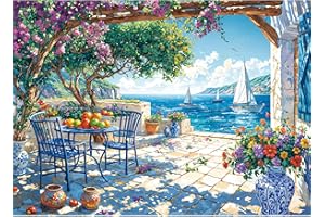 TangComplete - Puzzles 1000 Pieces for Adults jigsaw puzzles for adults 1000 Piece Puzzle Challenging Game for The Whole for Women, Gifts for Men, Theme: Summer Coast