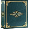 Lanpn Traditional Photo Album, 10 x 15 cm, Large Format Class Photo Album with Plastic Pocket, Horizontal Vertical Photos - Green