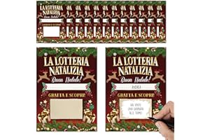 KAÏDENSÏ Gratta e Vinci Personalizzato Natale - La Lotteria Natalizia -12 Gratta e Scopri Idea Regalo Natale Originale Bambini - Gadget Idee Regali Divertenti Originali - Bigliettini di Auguri Grattabili