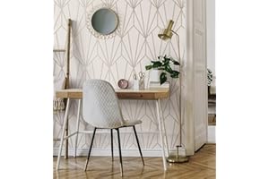 GAULAN - 500681295 Papier peint vinyle lessivable géométrique blanc en relief avec lignes métallisés pour mur salon cuisine salle de bain chambre entrée - Échantillon DIN A4