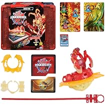 Bakugan Kit d'entraînement 3.0 avec Balle Core Ball Titanium Dragonoid du Clan Dragon - Paysage d'entraînement avec Figurine d'action et Cartes à Collectionner - pour Enfants à partir de 6 Ans