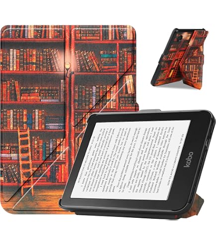 Housse Pour Kobo Clara Colour/BW/2E - Étui Avec Veille/réveil Automatique, Dragonne, Motif Tête De Cerf - Protection Cuir PU
