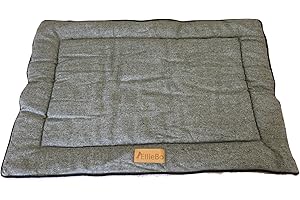 Ellie-Bo Duża dwustronna mata tweedowa i szara ze sztucznego futra 91 cm