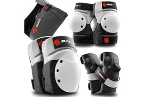 SKATEWIZ Profesjonalne wyposażenie ochronne dla dorosłych i młodzieży z neoprenowymi rękawami – zestaw ochraniaczy na łyżworolki [6 szt.] opracowany przez niemieckiego producenta - ochraniacze na