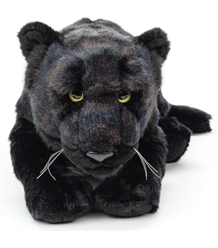 Pluche knuffel zwarte panter - 51 cm - kinder speelgoed dieren knuffels - Panter knuffels - warenhuis