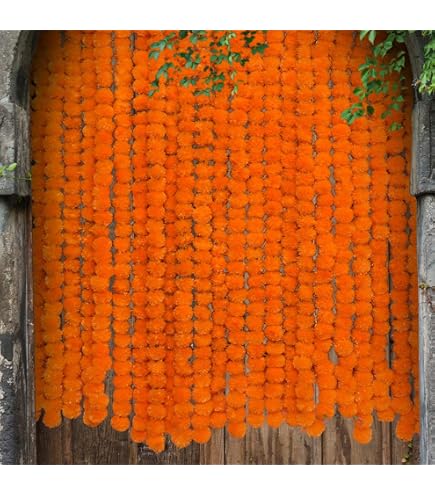 Ghirlanda Fiori Artificiali Calendula Marubhumi - 1.5m Per Decorazione