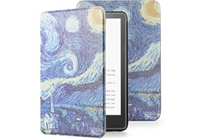 LIFEANT Custodia in tessuto per Kindle 2022, compatibile con i dispositivi di 11a generazione, copertura magnetica di accensione/spegnimento automatico, modello 2022, cielo stellato blu