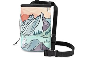Oso Supply Co - Climbing Chalk Bag for Adults and Kids, Drawstring Closure, Adjustable Waist Belt, Indoor/Outdoor Training, Rock Climbing, Bouldering or Weightlifting